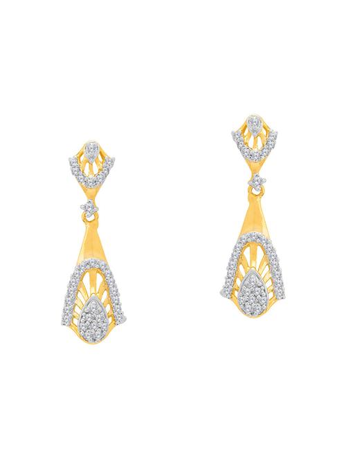 gold brass drop (set of 2) earrings - 14460357 - Very Small Image - 1