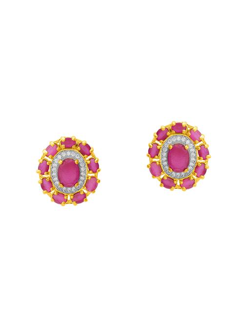 gold brass studs earring - 14460381 - Very Small Image - 1