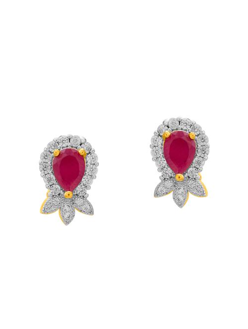 gold brass studs earring - 14460387 - Very Small Image - 1