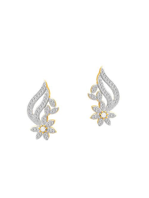 gold brass studs earring - 14460409 - Very Small Image - 1