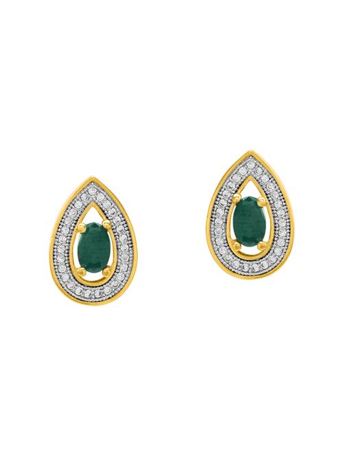 gold brass studs earring - 14460416 - Very Small Image - 1