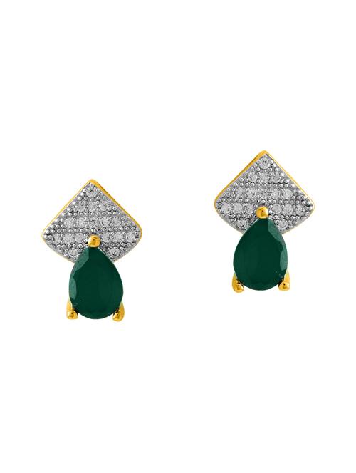 gold brass studs earring - 14460420 - Very Small Image - 1