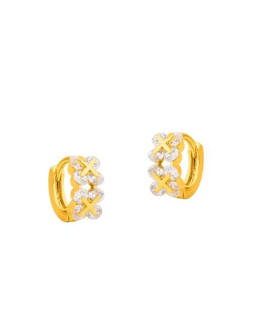 gold brass hoop earring - 14460436 - Very Small Image - 1