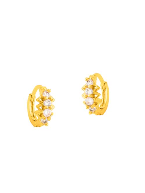 gold brass hoop earring - 14460444 - Very Small Image - 1