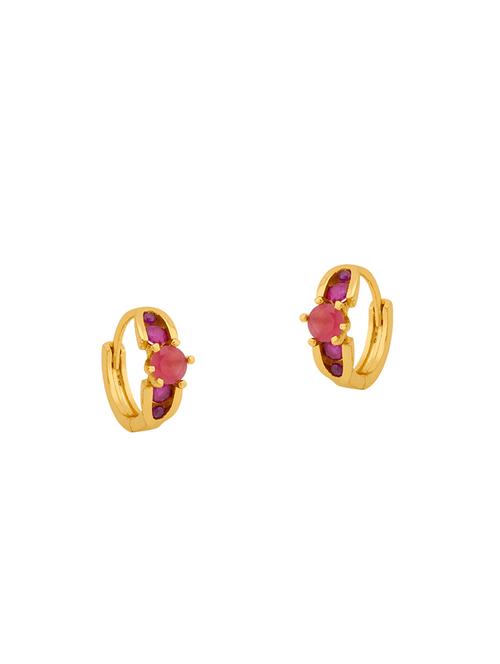 gold brass hoop earring - 14460452 - Standard Image - 1