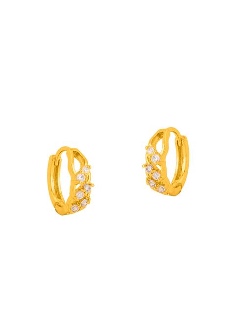 gold brass hoop earring - 14460454 - Very Small Image - 1