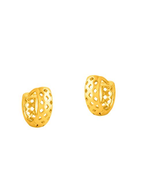 gold brass hoop earring - 14460459 - Very Small Image - 1