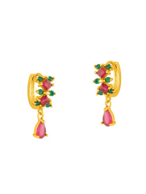 gold brass hoop earring - 14460465 - Very Small Image - 1