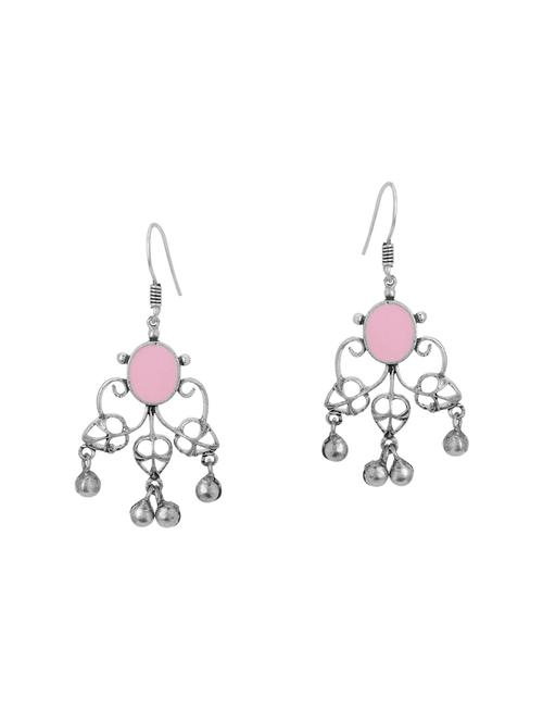 silver brass drop earrings - 14460506 - Very Small Image - 1