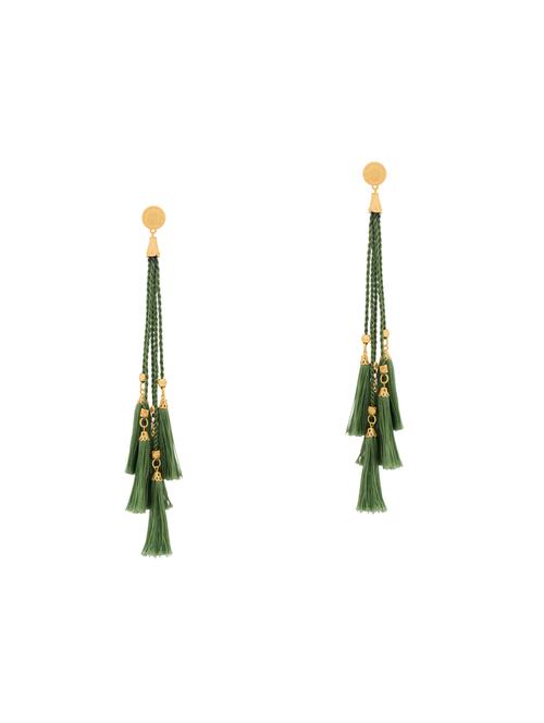 gold brass drop earrings - 14460576 - Very Small Image - 1