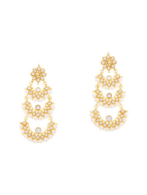 gold brass other earring - 14460613 - Very Small Image - 1
