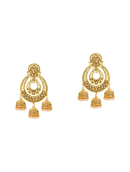 gold brass other earring - 14460635 - Very Small Image - 1
