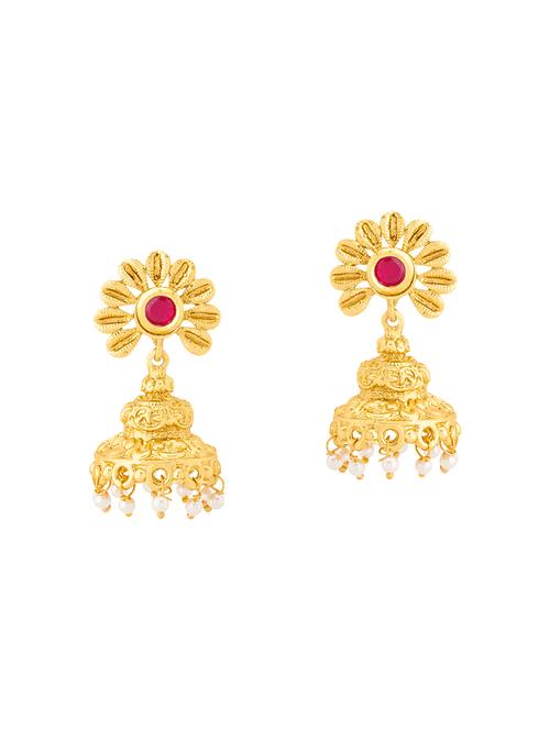 gold copper jhumka earring - 14460673 - Standard Image - 1