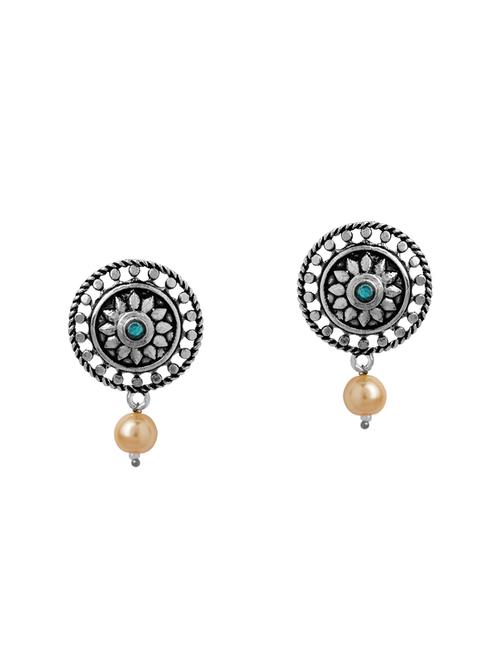 silver metal studs earrings - 14460694 - Very Small Image - 1
