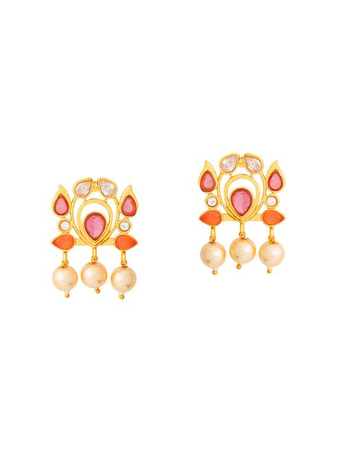 gold metal other earring - 14460699 - Very Small Image - 1