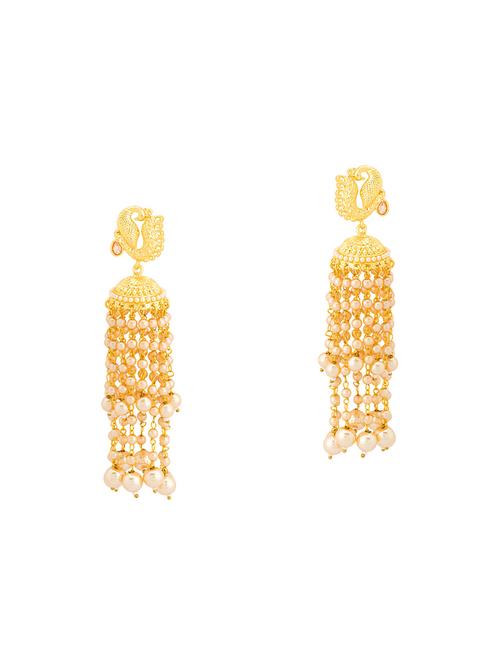 gold metal chandellier (set of 2) earrings - 14460716 - Very Small Image - 1