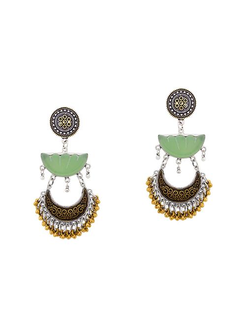 silver brass chandballi earrings - 14460766 - Very Small Image - 1