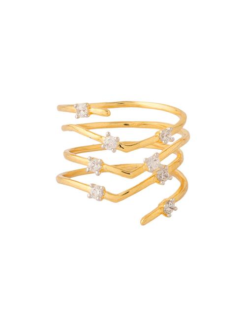 gold brass hand ring - 14461053 - Very Small Image - 1