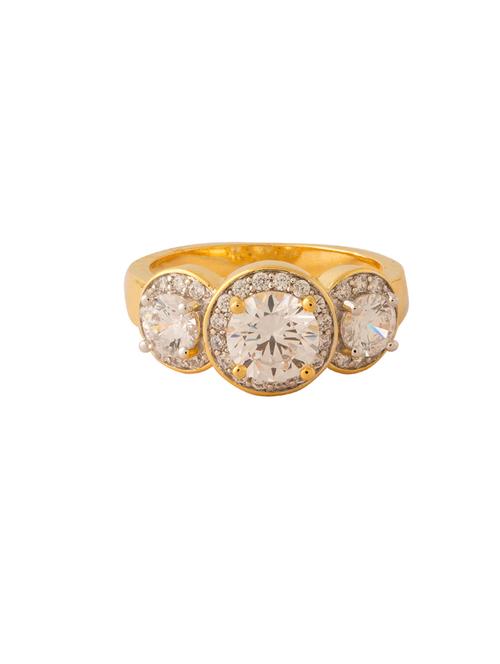gold brass hand ring - 14461078 - Very Small Image - 1