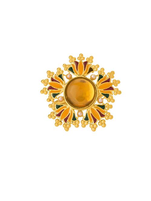 gold metal hand ring - 14461115 - Very Small Image - 1