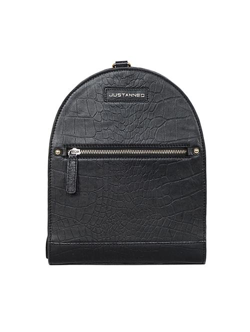 black leather fashion backpack - 14461337 - Very Small Image - 1