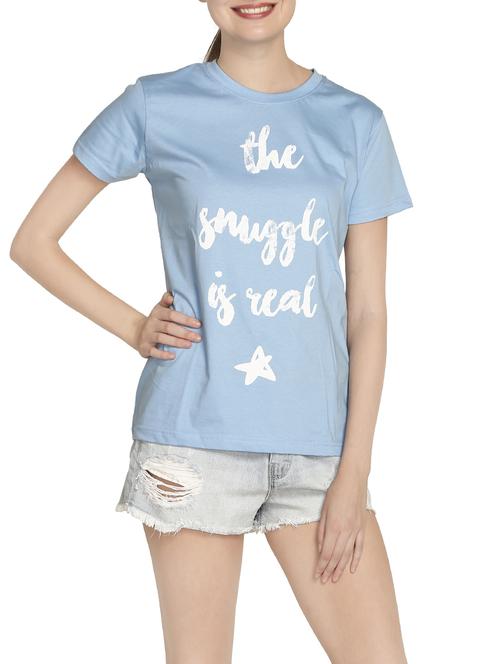 blue colored tee - 14461391 - Standard Image - 1