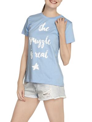 blue colored tee - 14461391 - Standard Image - 2