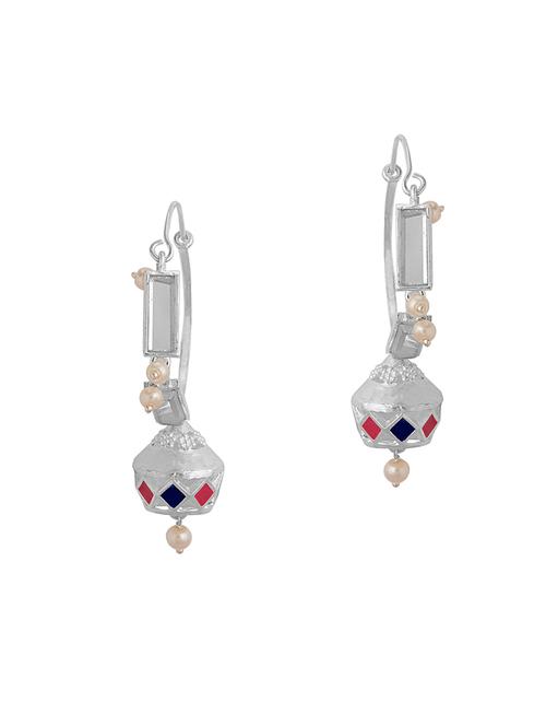 silver brass hoop (set of 2) earrings - 14461423 - Very Small Image - 1