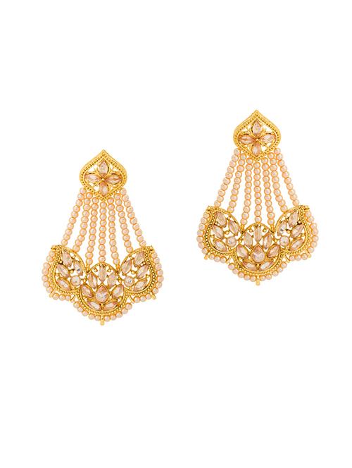 gold brass other earring - 14461437 - Very Small Image - 1