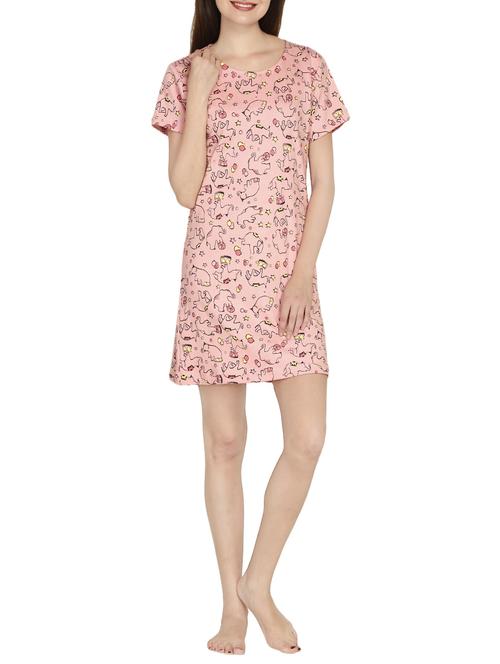 pink printed sleepshirt - 14461673 - Standard Image - 1