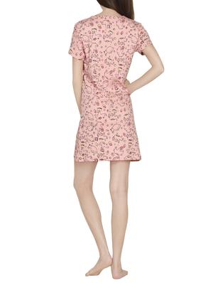 round neck quirky print sleepshirt - 14461673 - Standard Image - 3