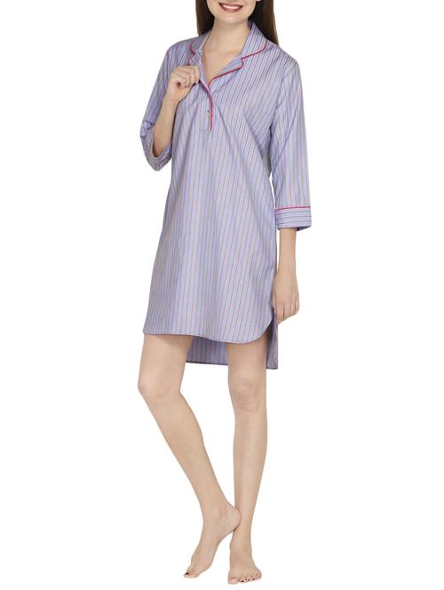 pocket detail striped sleepshirt - 14461676 - Standard Image - 1