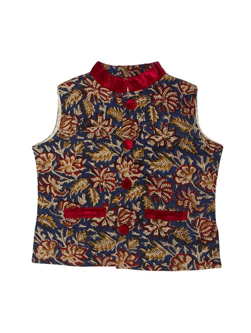 navy blue velvet waistcoat - 14461726 - Very Small Image - 1