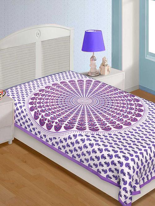 Cotton Traditional Jaipuri Single Bedsheet - 14461806 - Very Small Image - 1