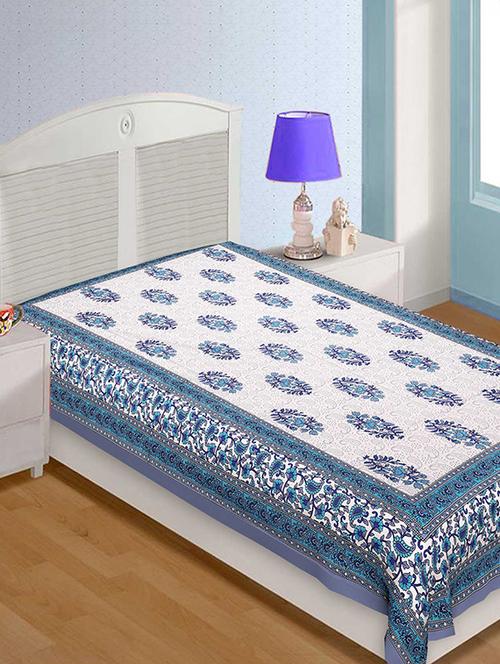 Cotton Traditional Jaipuri Single Bedsheet - 14461811 - Very Small Image - 1