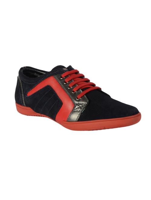 navy Suede lace up shoe - 14462017 - Very Small Image - 1