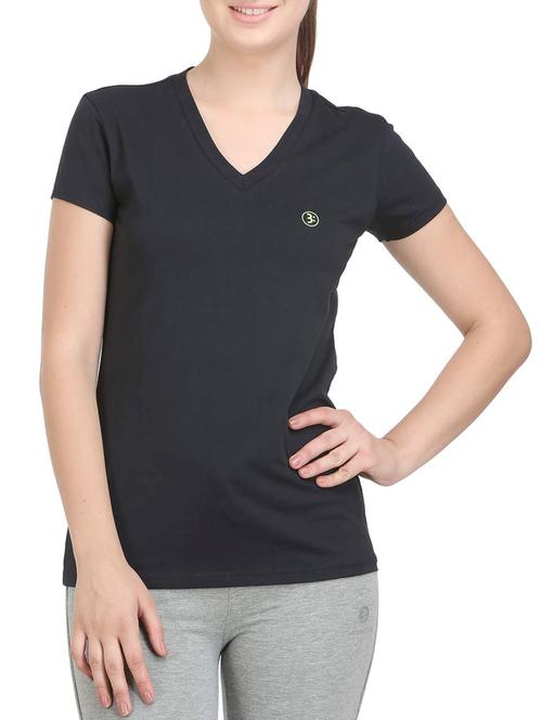 Black cotton tee - 14462208 - Standard Image - 1