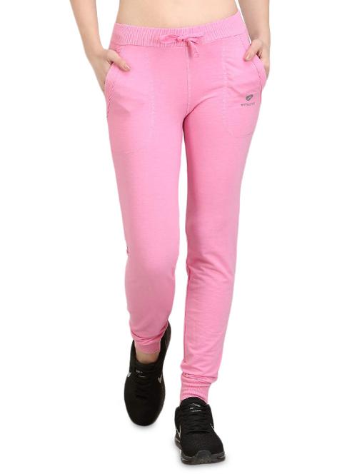 Pink cotton track pants - 14462286 - Standard Image - 1