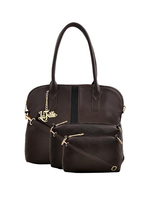 brown polyester regular handbag - 14462353 - Standard Image - 1