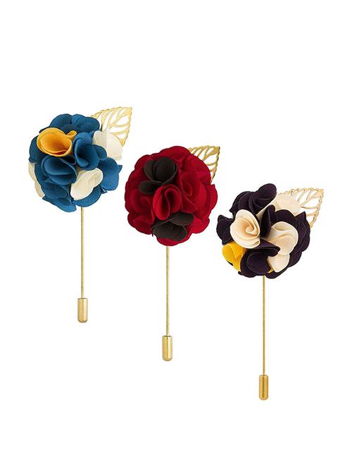 multi colored metal brooch (Set Of 3) - 14462508 - Very Small Image - 1