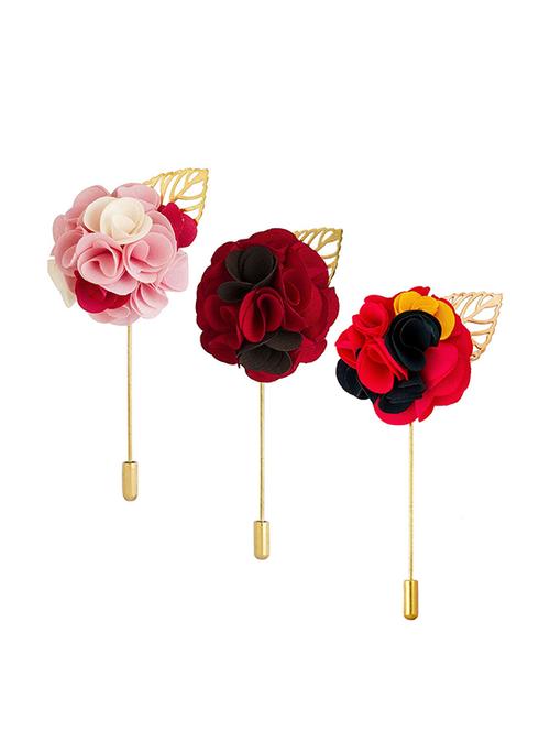 multi colored metal brooch (Set Of 3) - 14462514 - Very Small Image - 1
