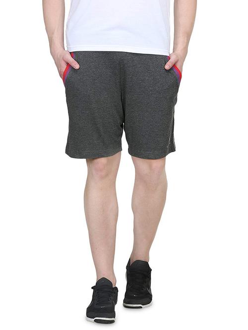 grey cotton blend shorts - 14462572 - Very Small Image - 1