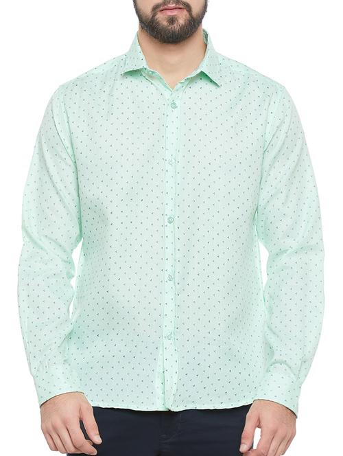 blue cotton casual shirt - 14462664 - Very Small Image - 1