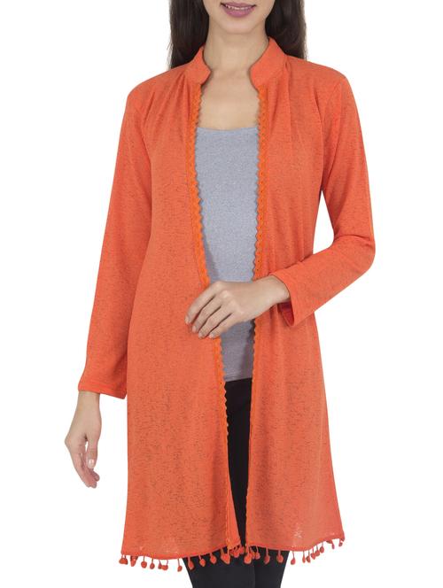 orange wool shrug - 14462682 - Standard Image - 1