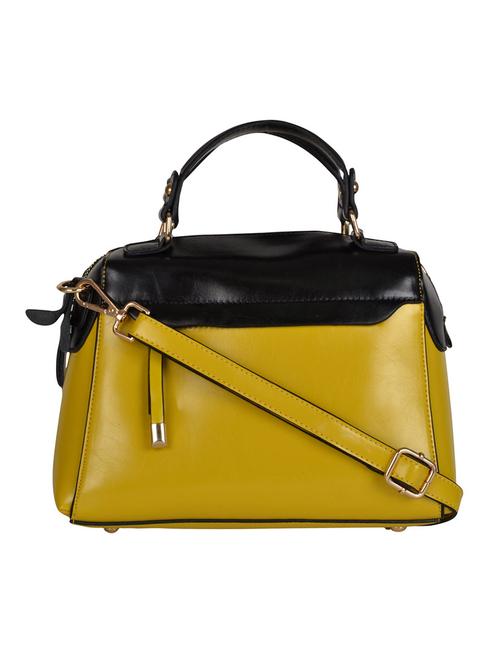 yellow leatherette handbag - 14464063 - Standard Image - 1
