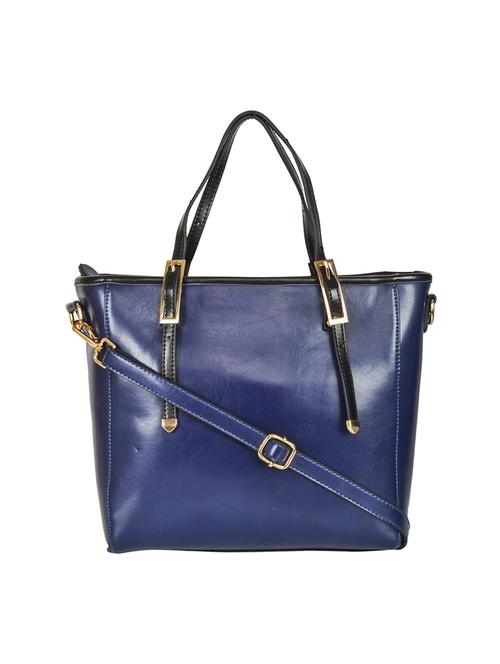 blue leatherette regular handbag - 14464069 - Very Small Image - 1