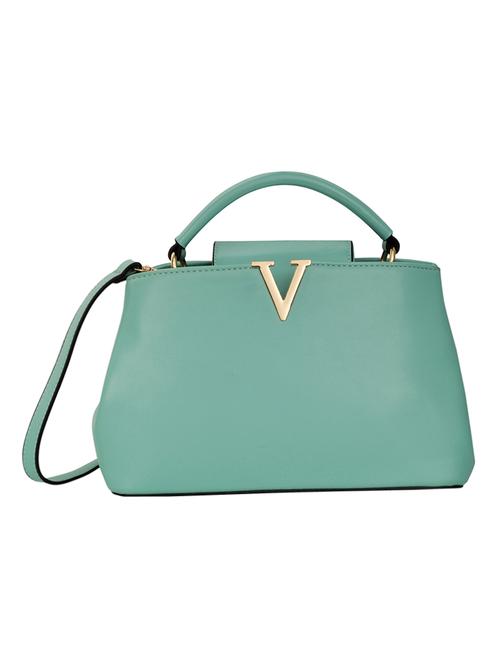 green leatherette regular handbag - 14464082 - Very Small Image - 1