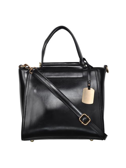 black leatherette regular handbag - 14464088 - Standard Image - 1