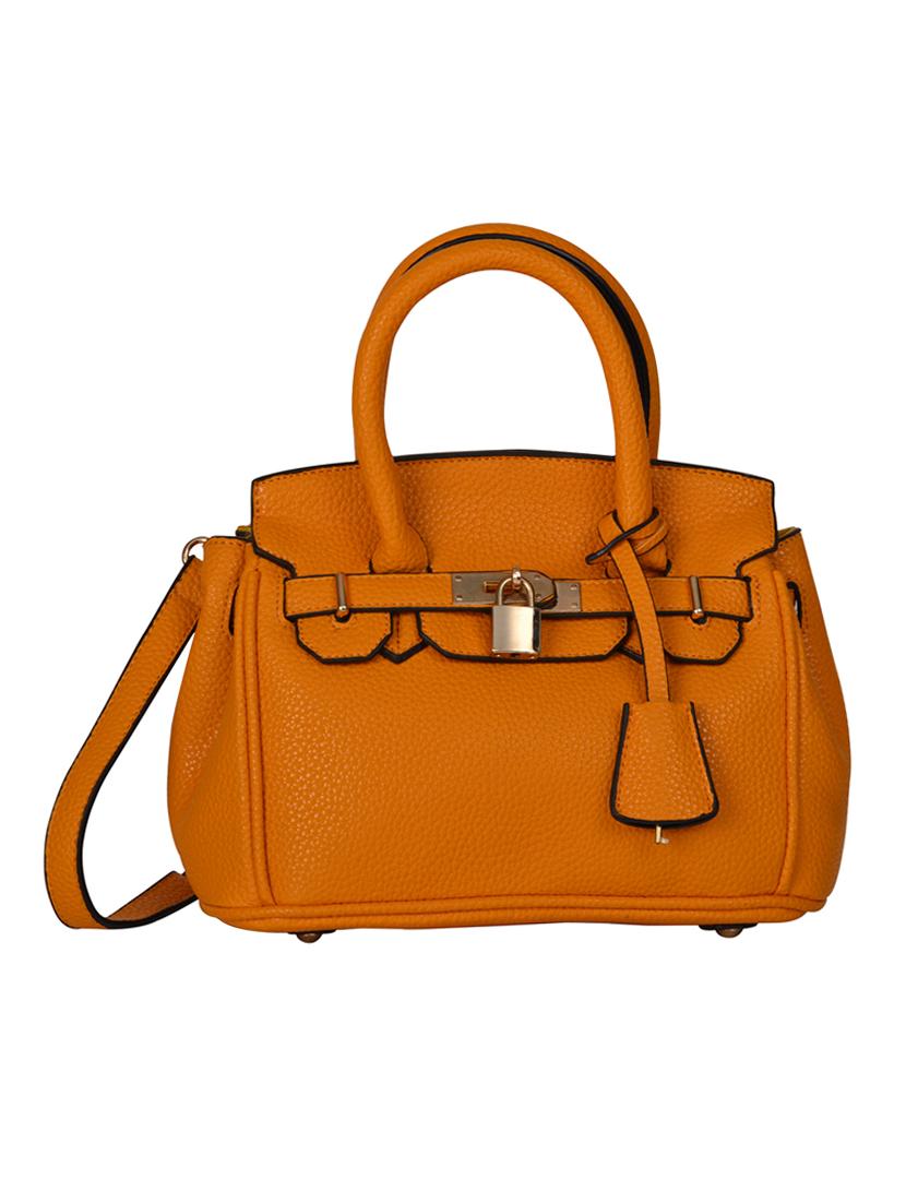 tan leatherette regular handbag - 14464094 - Zoom Image - 1