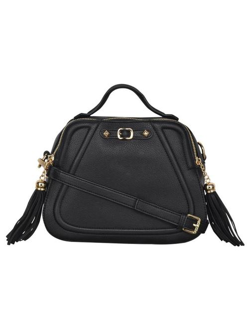 black leatherette regular sling bag - 14464121 - Very Small Image - 1